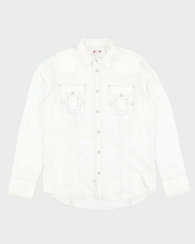 Y2K 00s True Religion White Western Shirt - L