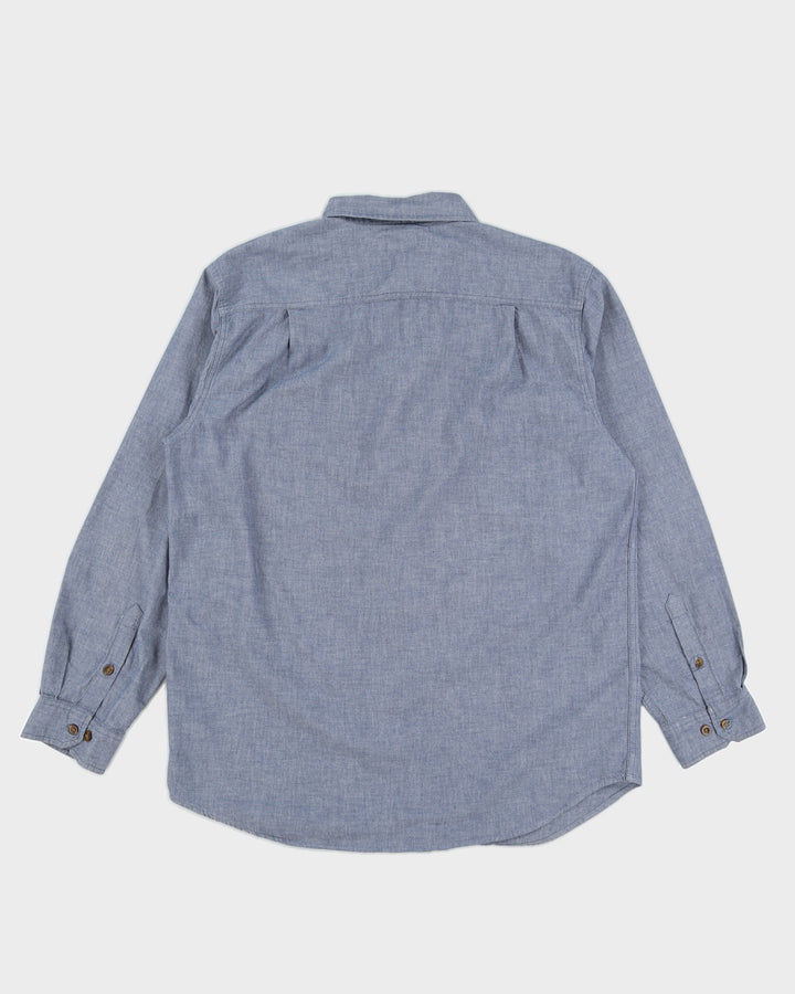 Carhartt Men's Blue Double Pocket Shirt - L