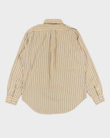 Vintage 90s Ralph Lauren Yellow &amp; Blue Striped Shirt - M