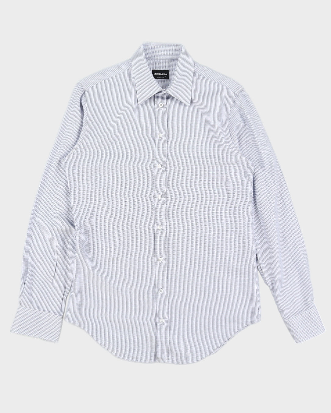 Giorgio Armani Blue Printed Dress Shirt - M