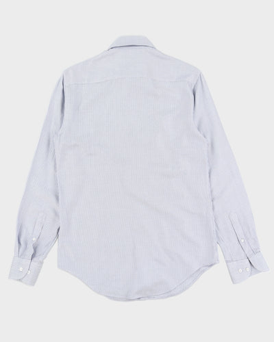 Giorgio Armani Blue Printed Dress Shirt - M