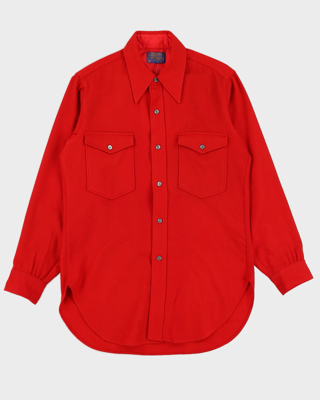 Vintage 70s Pendleton Red Wool Shirt - L