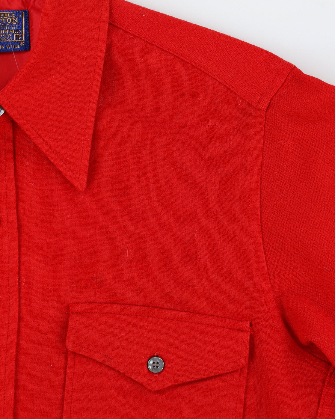 Vintage 70s Pendleton Red Wool Shirt - L