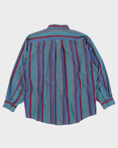 Vintage 80s Van Heusen Stripe Dress Shirt - XL