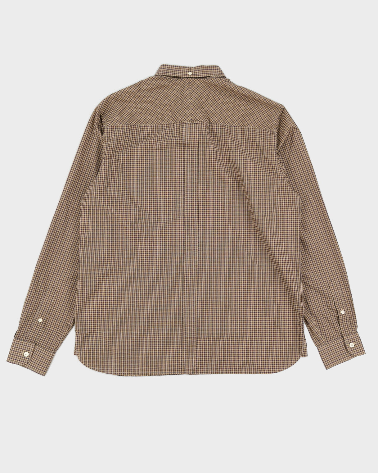 Fred Perry Brown Plaid Dress Shirt - L