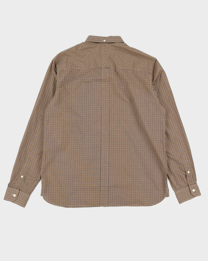 Fred Perry Brown Plaid Dress Shirt - L