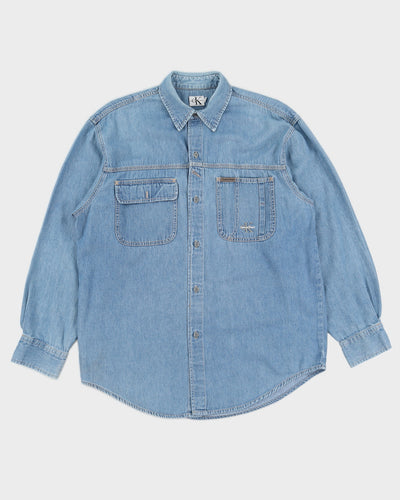 Vintage 90s Calvin Klein Denim Long Sleeved Shirt - L