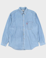 Vintage 90s Columbia Blue Denim Long Sleeved Shirt - XL