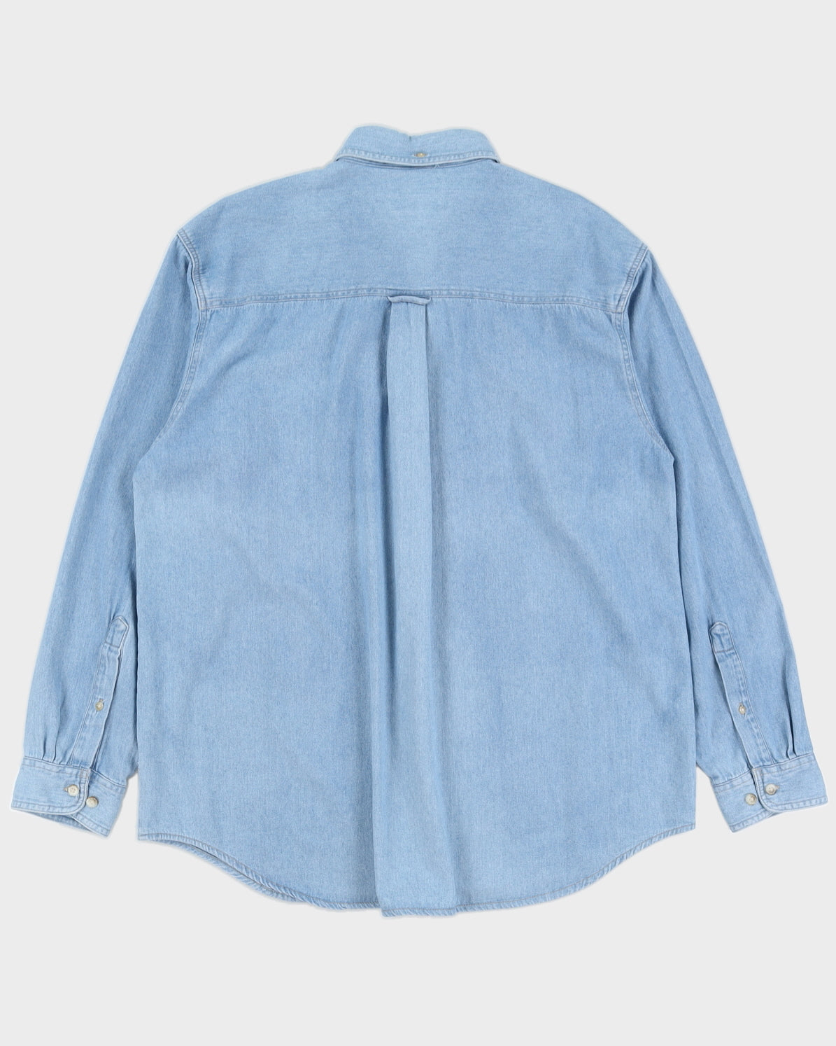 Vintage 90s Columbia Blue Denim Long Sleeved Shirt - XL