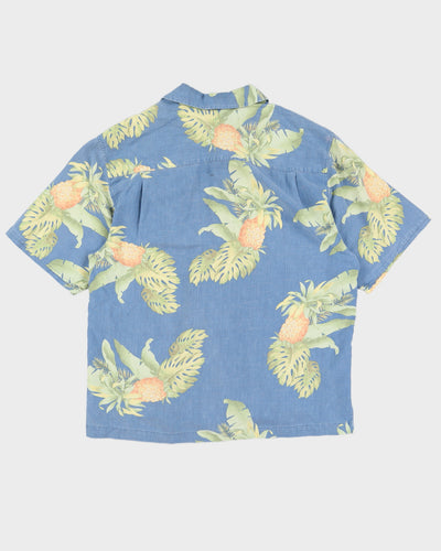 Jamaica Jaxx Blue Silk Hawaiian Shirt - L