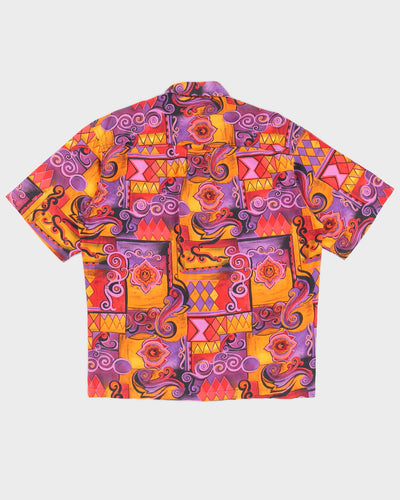Vintage 90s Mates Miami Purple & Orange Shirt - L/XL