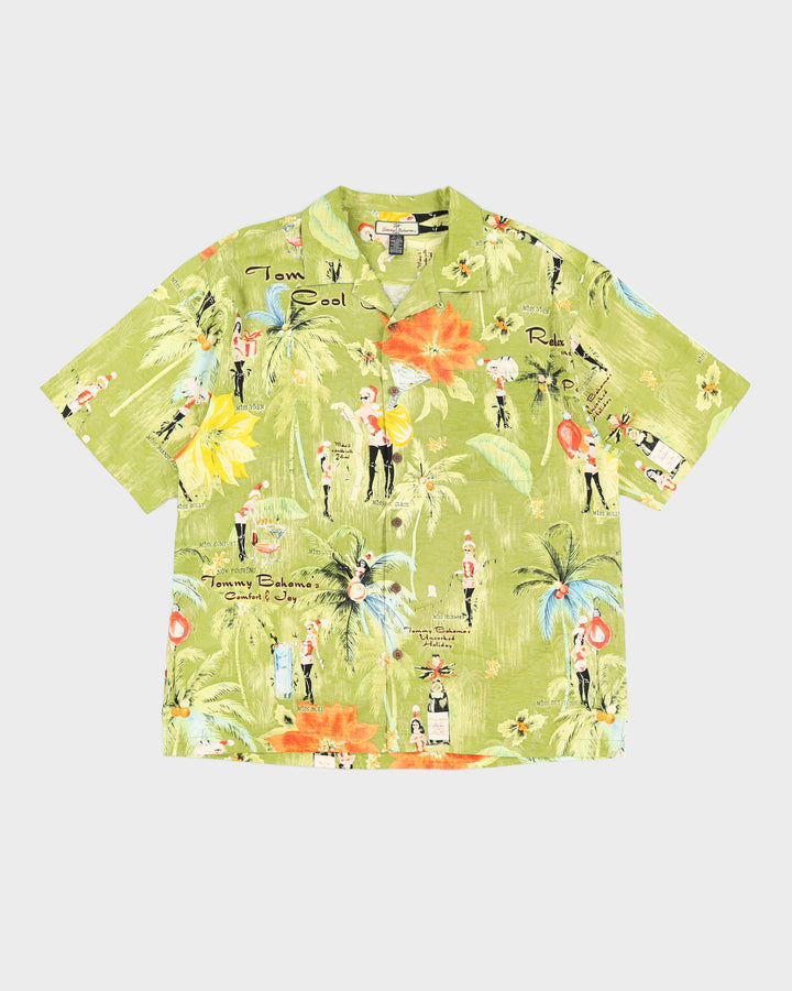 Tommy Bahama Green Christmas Hawaiian Shirt - XL