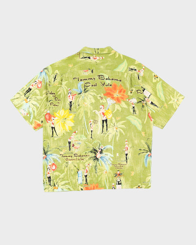 Tommy Bahama Green Christmas Hawaiian Shirt - XL