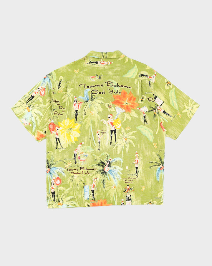 Tommy Bahama Green Christmas Hawaiian Shirt - XL