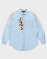 Warner Bros 1996 Looney Tunes Denim Shirt - M