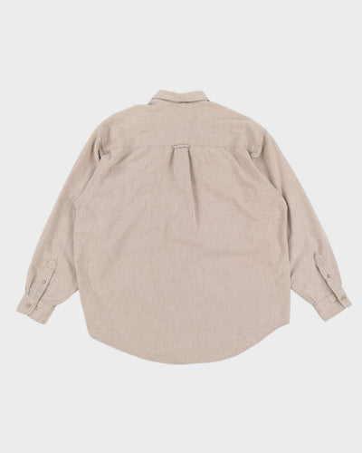 Vintage 90s Eddie Bauer Beige Cotton Shirt - XL