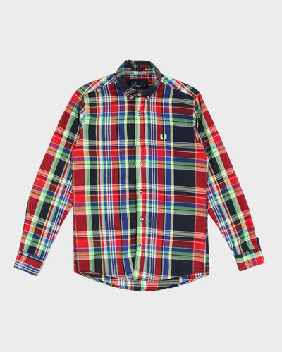 Colourful Check Fred Perry Shirt - M
