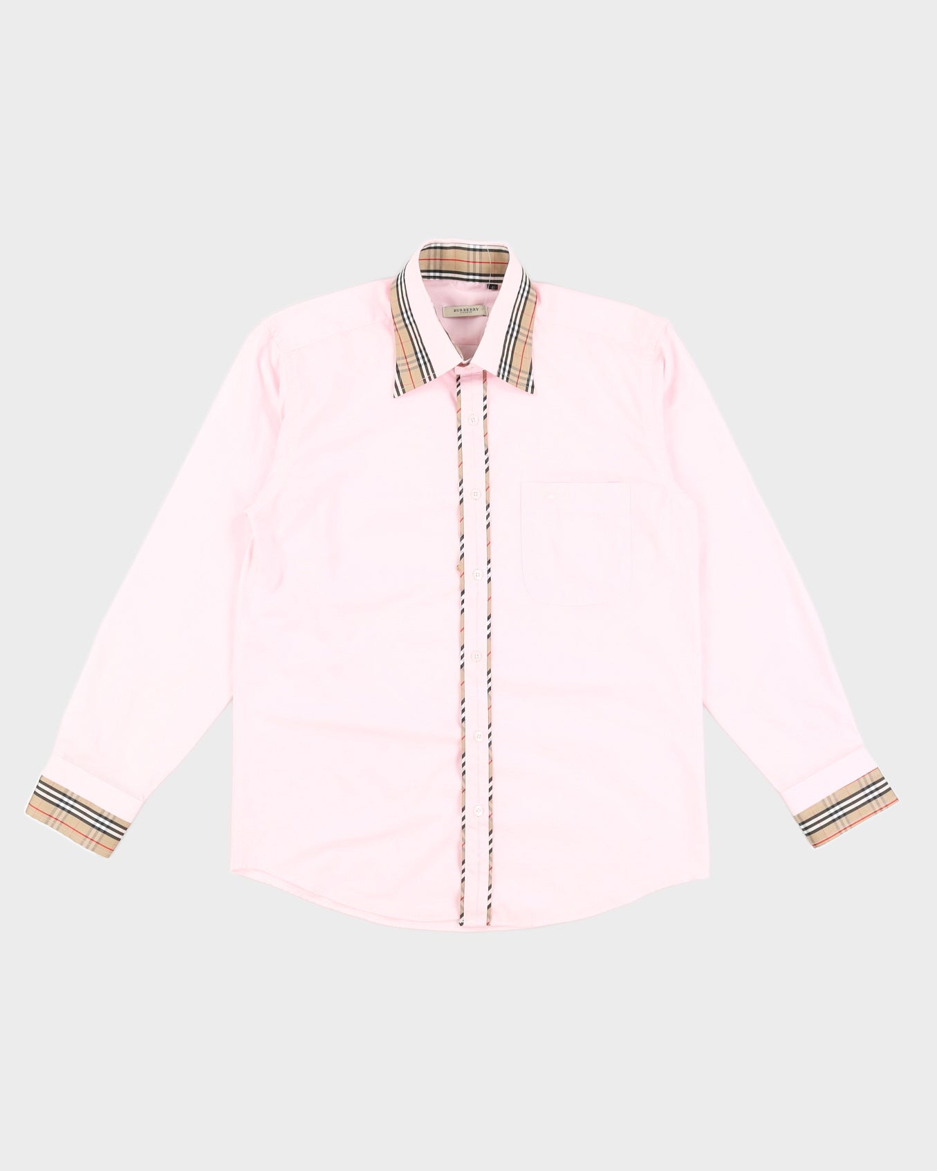 Pink Burberry Shirt - L