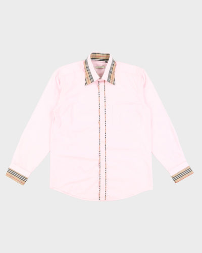 Pink Burberry Shirt - L