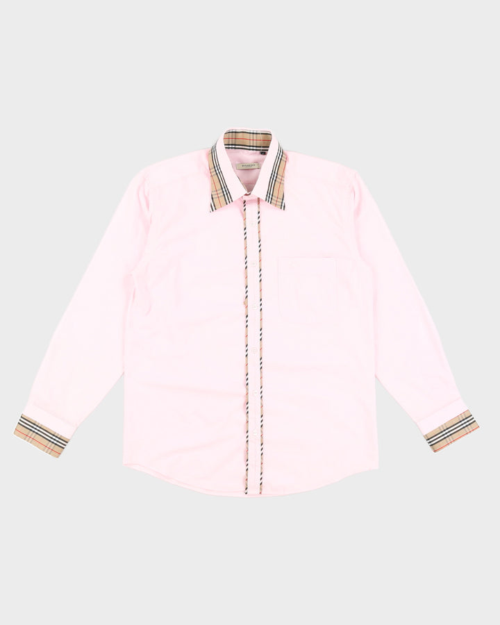 Pink Burberry Shirt - L