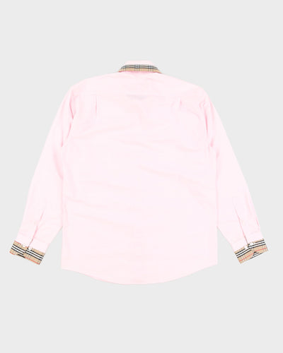 Pink Burberry Shirt - L