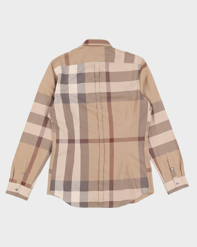 Brown Check Burberry Shirt - M