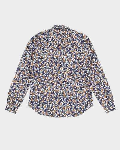 Blue Floral Burberry Shirt - L