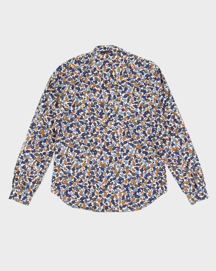 Blue Floral Burberry Shirt - L
