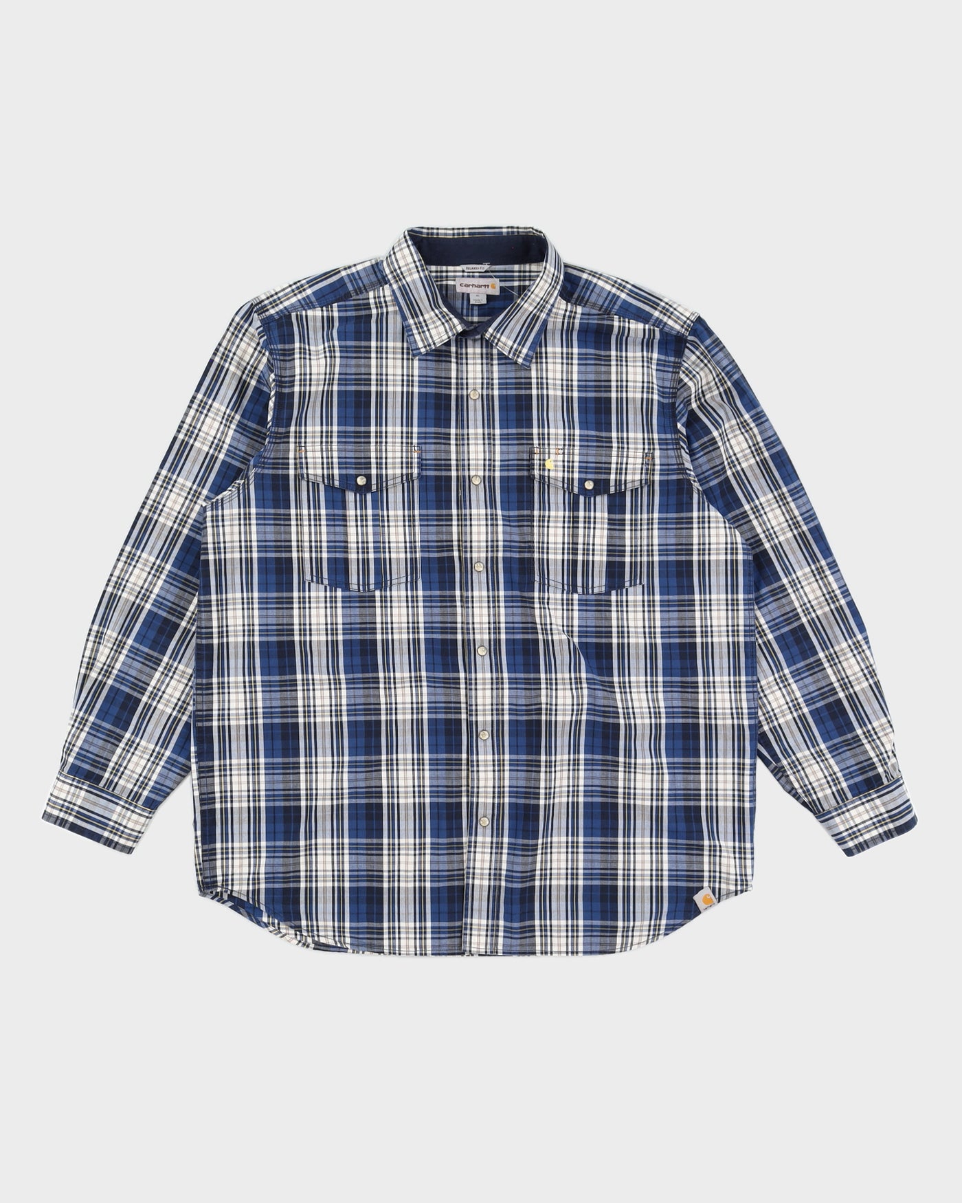 Blue Check Carhartt Shirt - XL