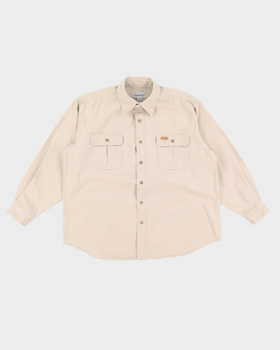 Beige Structured Carhartt Workwear Shirt -XL