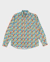 Bright Floral Patterned Long Sleeve Shirt - M