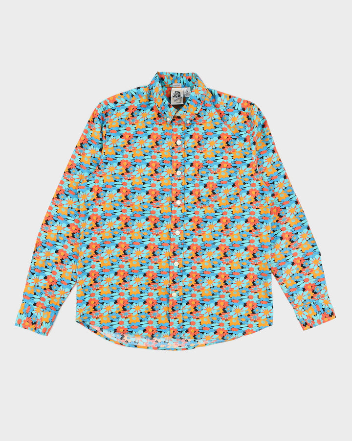 Bright Floral Patterned Long Sleeve Shirt - M