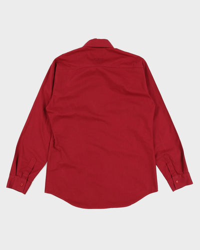 Paco Rabanne Burgundy Men's Button-up Shirt - M