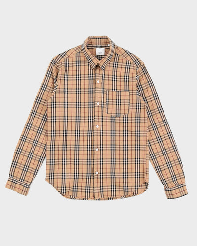 Burberry Signature Plaid Men's Button-up Shirt - S