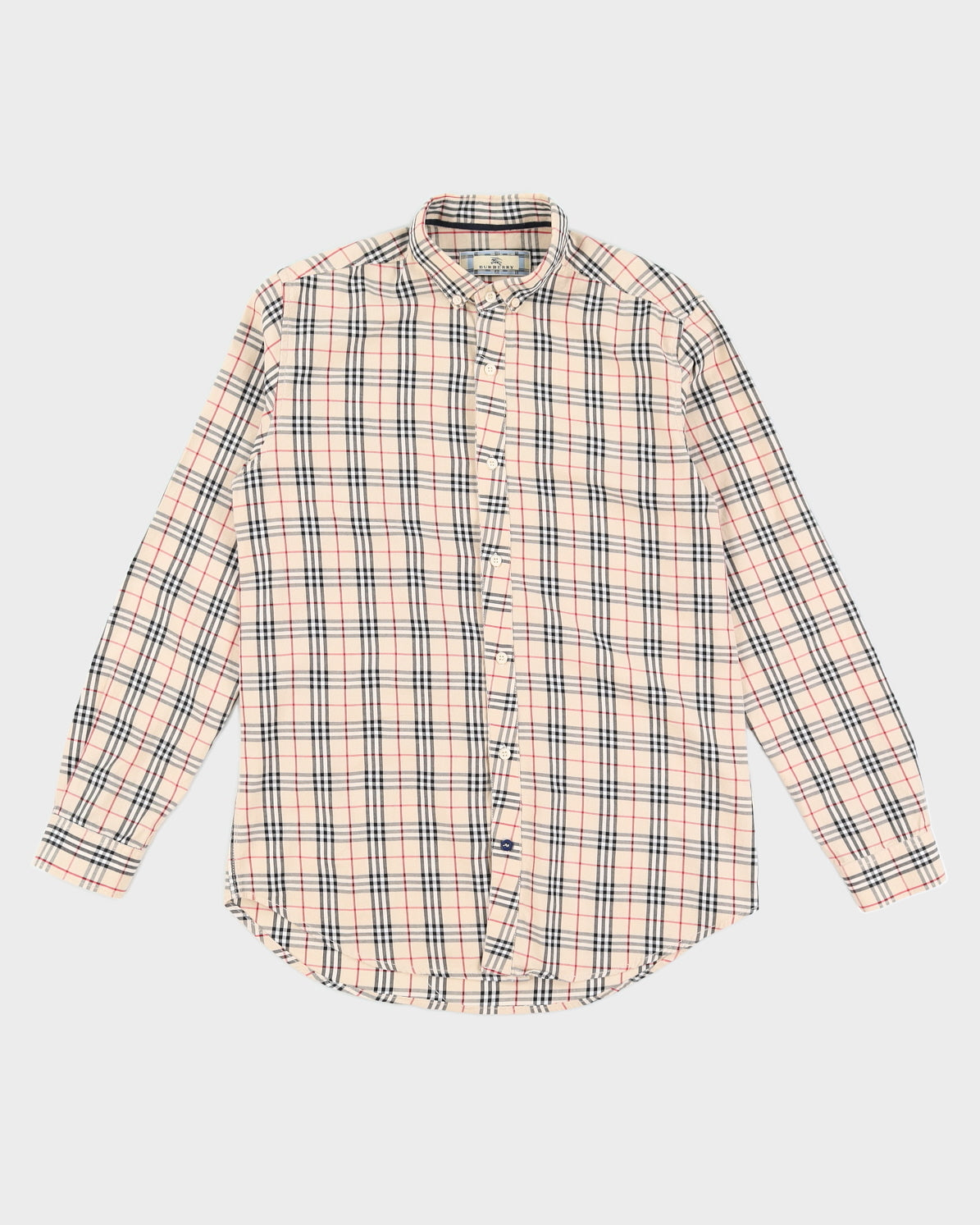 Burberry Signature Plaid Men's Button-up Shirt - M