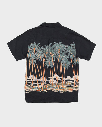 Paisley Print Silk Hawaiian Shirt - M
