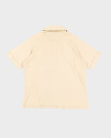 Vintage Dagger Collar Beige Polo Shirt - L