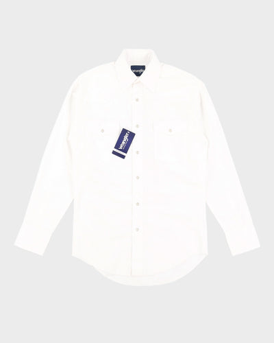Wrangler White Western Shirt Deadstock With Tags - S