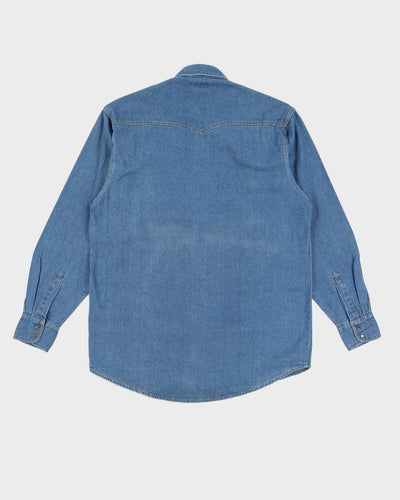 Dickies Blue Denim Long Sleeved Shirt Deadstock With Tags - M TALL