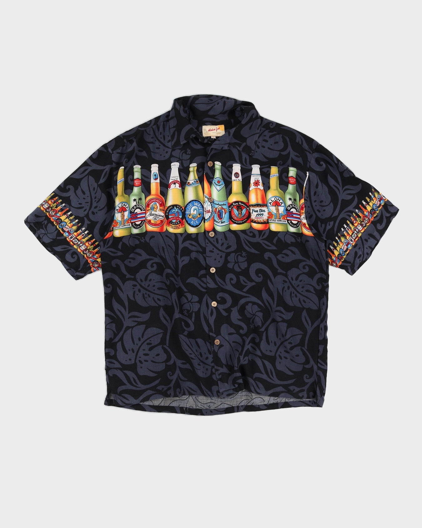 Beer Bottle Black Hawaiian Shirt - XL