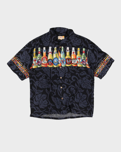 Beer Bottle Black Hawaiian Shirt - XL