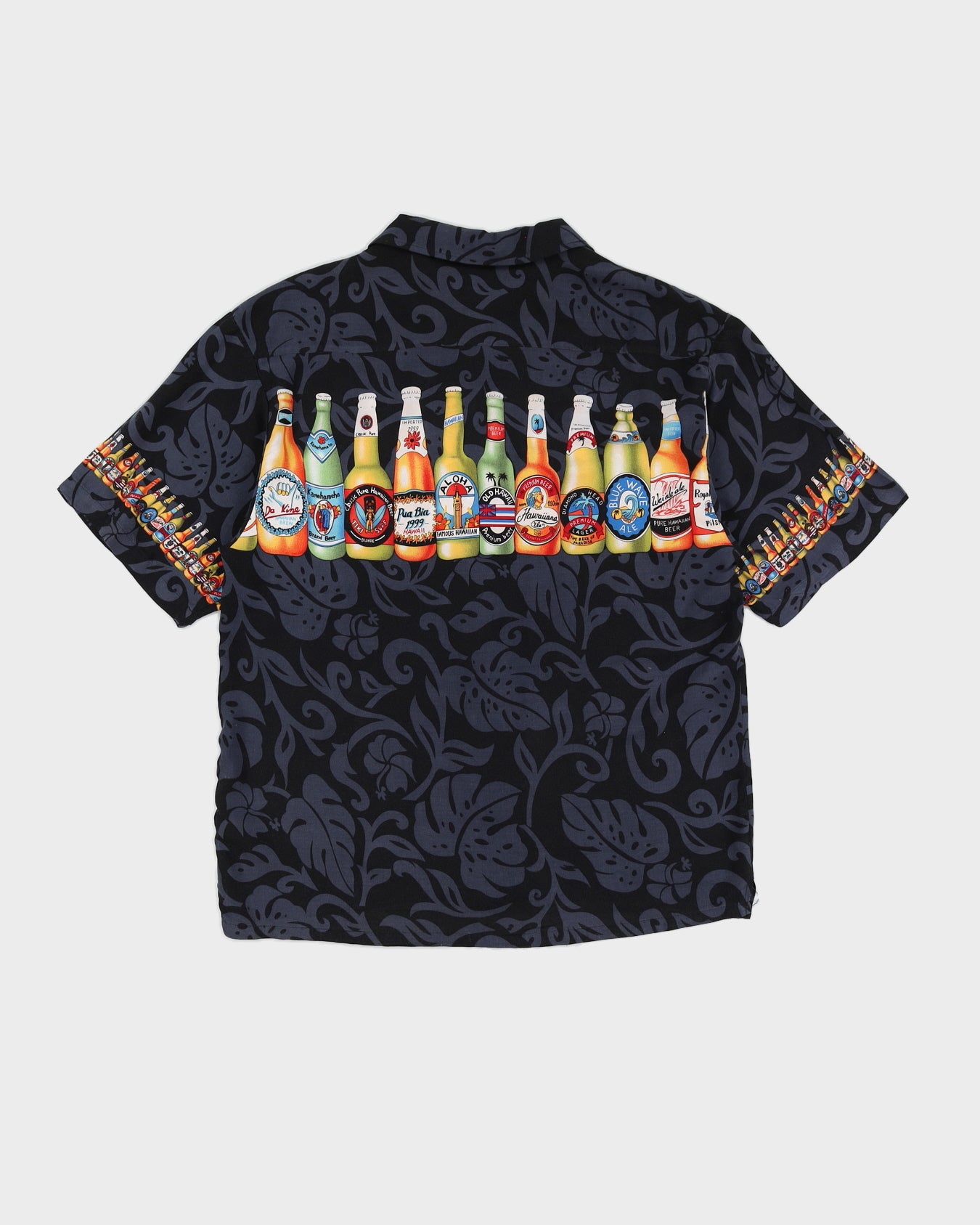 Beer Bottle Black Hawaiian Shirt - XL