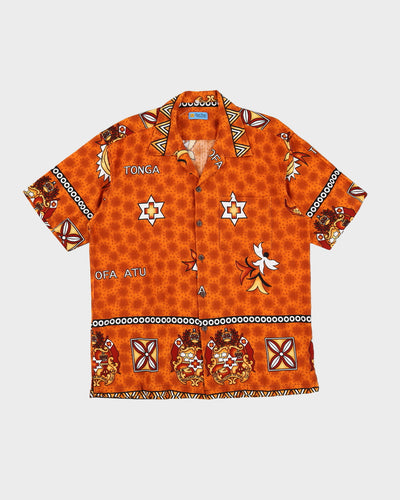 Orange Hawaiian Shirt - XL