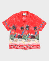 Red Parrot Print Hawaiian Shirt - XXL
