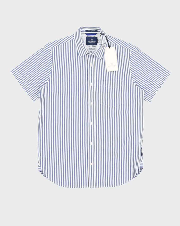 Scotch and Soda Everyday Holiday Blue and White Striped Shit - M