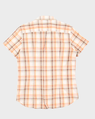 00s Dolce & Gabbana Orange Check Shirt - L