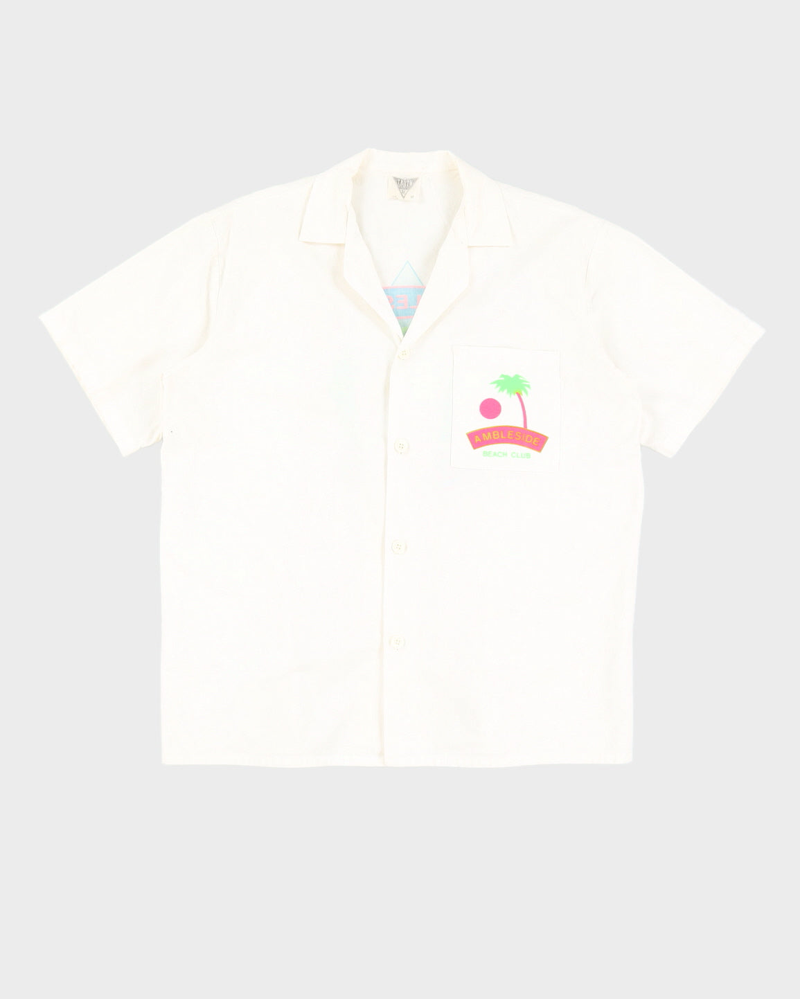 Vintage 90s Ambleside Beach Club Neon Shirt - M