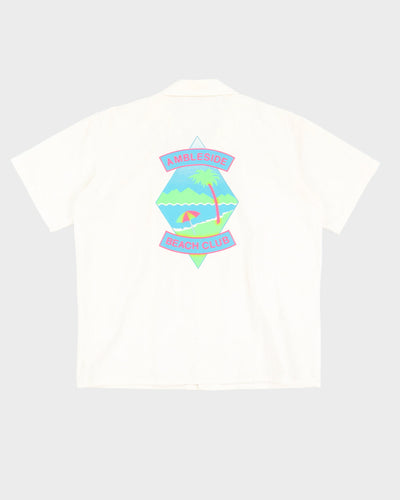 Vintage 90s Ambleside Beach Club Neon Shirt - M