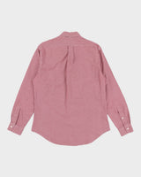 Ralph Lauren Checked Burgundy T- Shirt - L