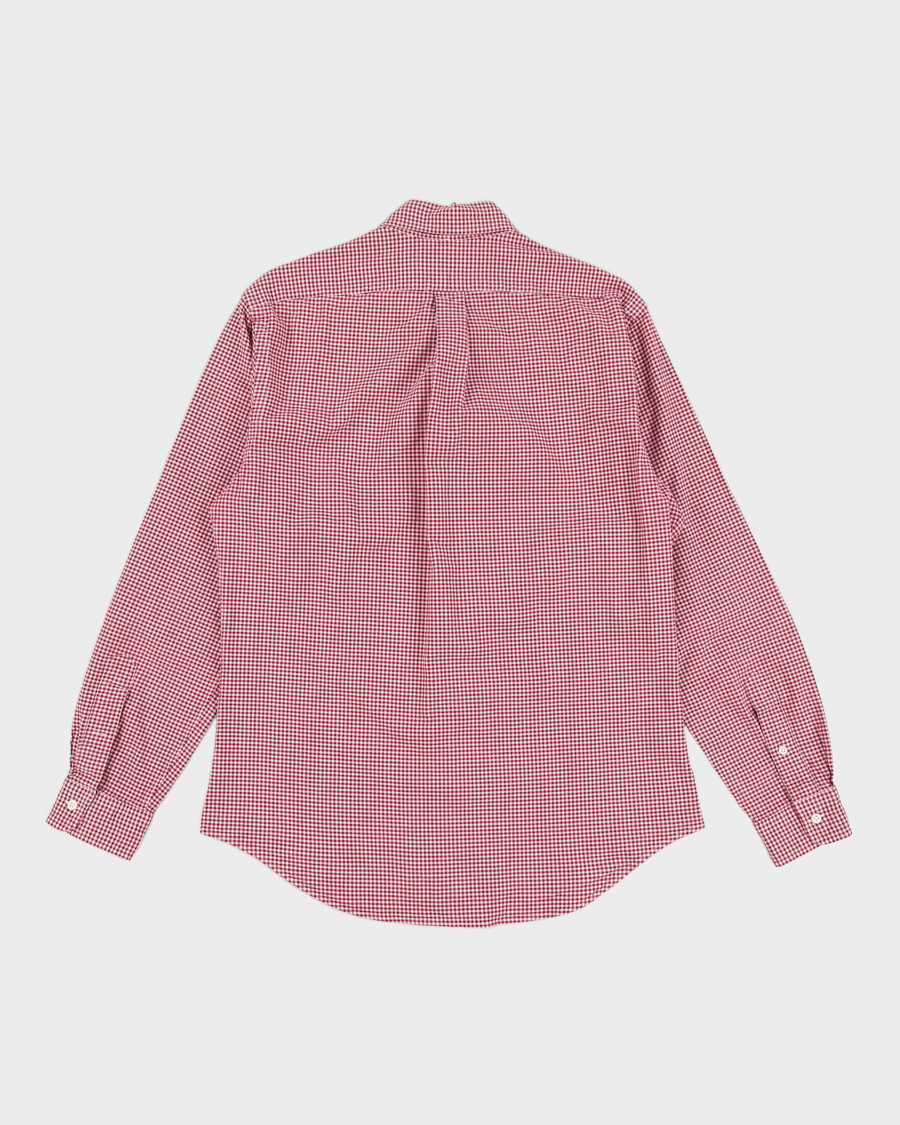 Ralph Lauren Checked Burgundy T- Shirt - L
